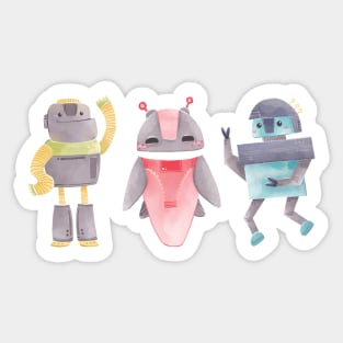 Funny robots Sticker